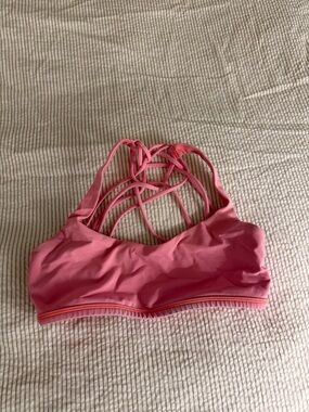 lululemon athletica Pink Strappy Athletic Crop Top